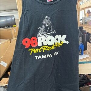 Vintage Tampa Bay 98 Rock Black Tank Top